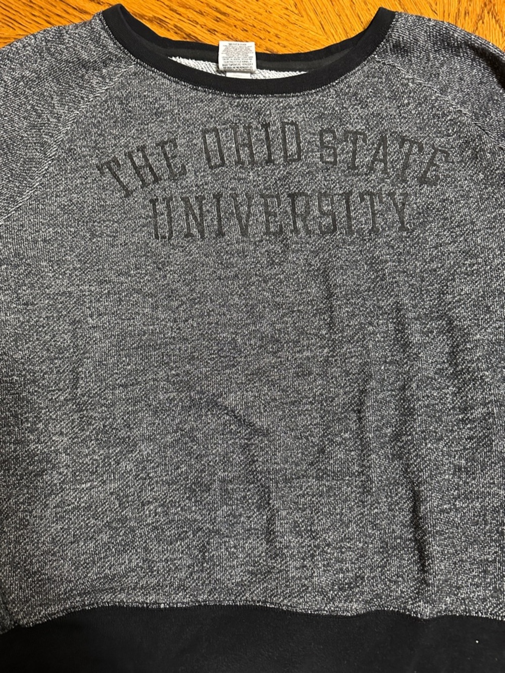 PINK Victoria's Secret Men's Gray Crewneck Sweater with Black Trim